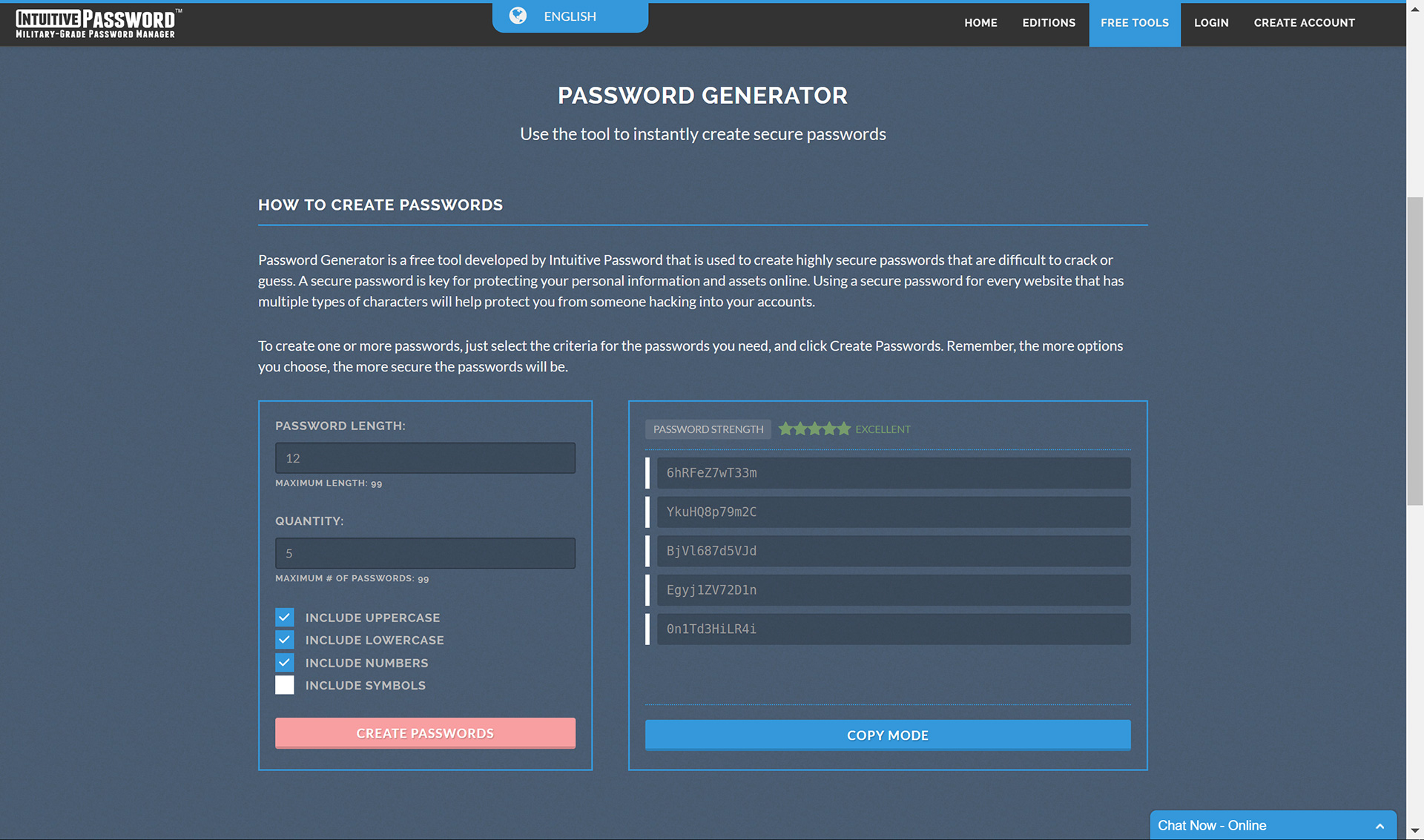 Intuitive Password User Manual